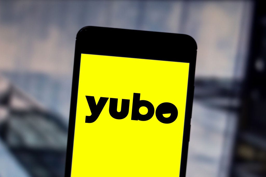 In this photo illustration the Yubo logo is displayed on a smartphone. (Rafael Henrique /  Getty Images)
