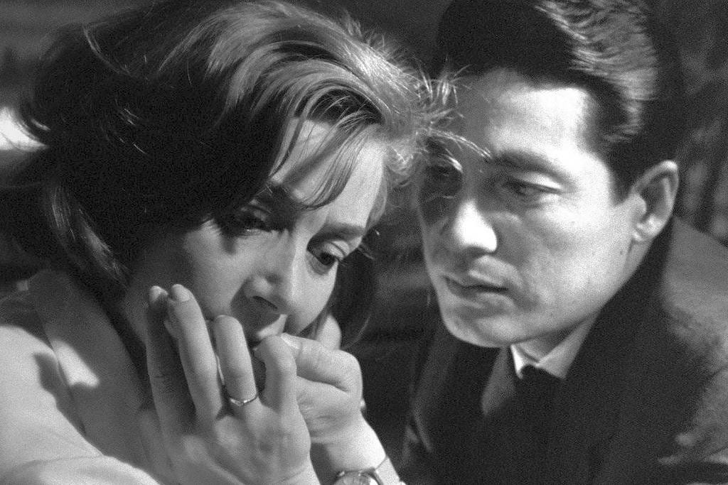 Emmanuelle Riva and Eiji Okada in "Hiroshima Mon Amour."