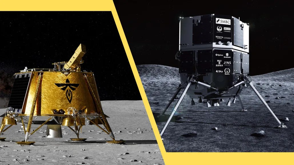 Watch live as SpaceX launches two Moon landers