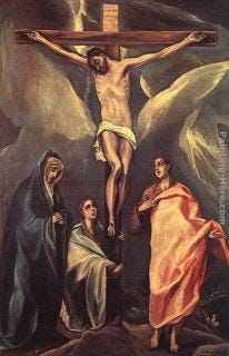 El Greco Christ on the Cross with the Two Maries and St John painting |  framed paintings for sale