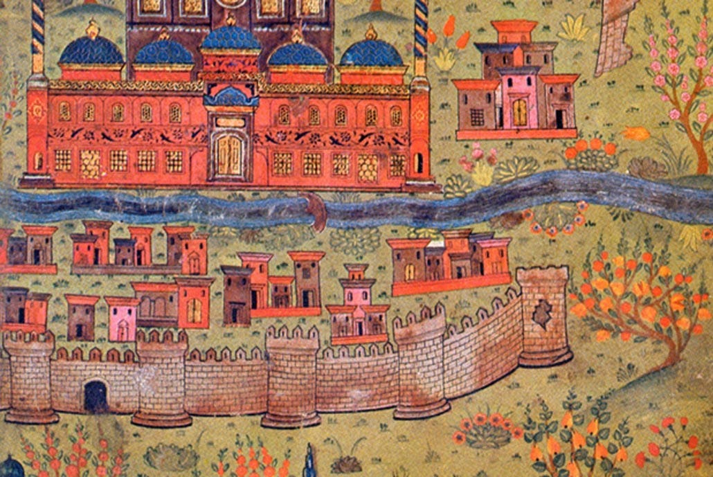 An artistic expression of a city from the One Thousand and One Nights.