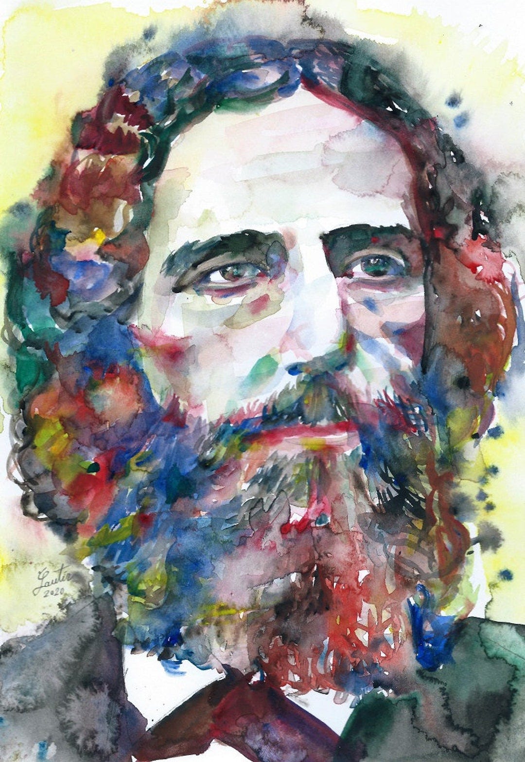 FRANZ BRENTANO Watercolor Portrait POSTER Various Sizes Available Art Print  - Etsy