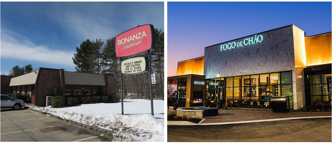 A Bonanza Steakhouse and a Fogo de Chão