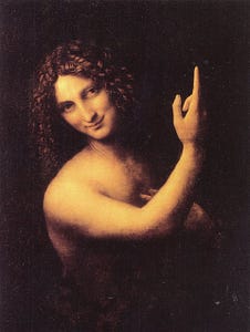 St John the Baptist, after 1500 by Leonardo da Vinci St John the Baptist, after 1500 by Leonardo da Vinci