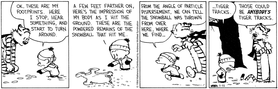 Calvin and Hobbes Comic Strip for January 15, 2024 