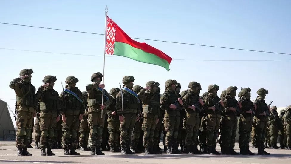 Belorussian military on parade