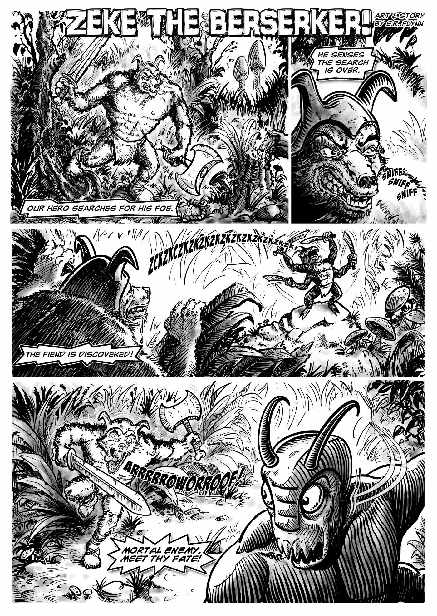 Zeke the Berserker Page 1 Comic by ER Flynn