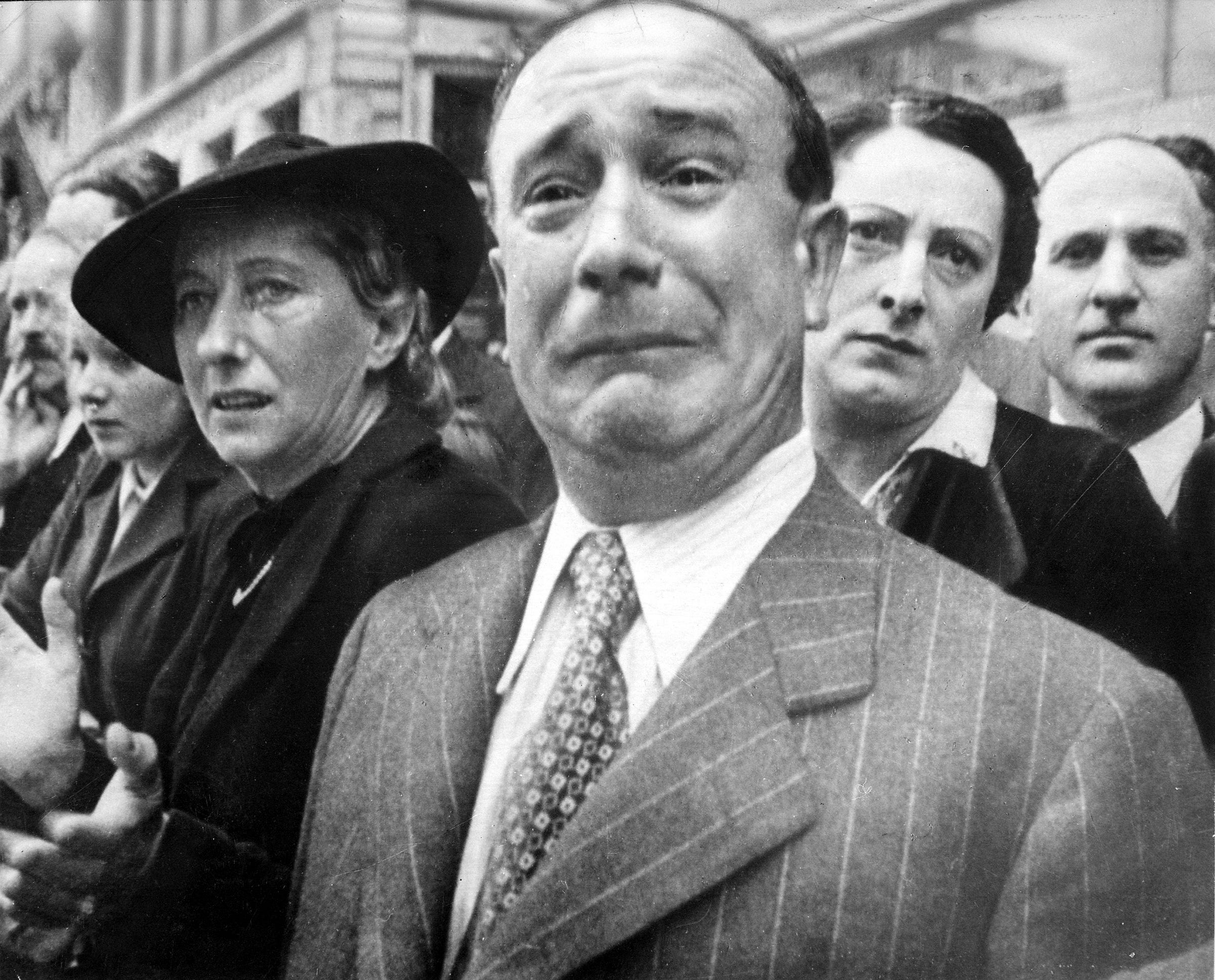 Monsieur Jerôme Barzetti weeps in Marseilles in September, 1940 as the last free French troops evacuate for Africa.