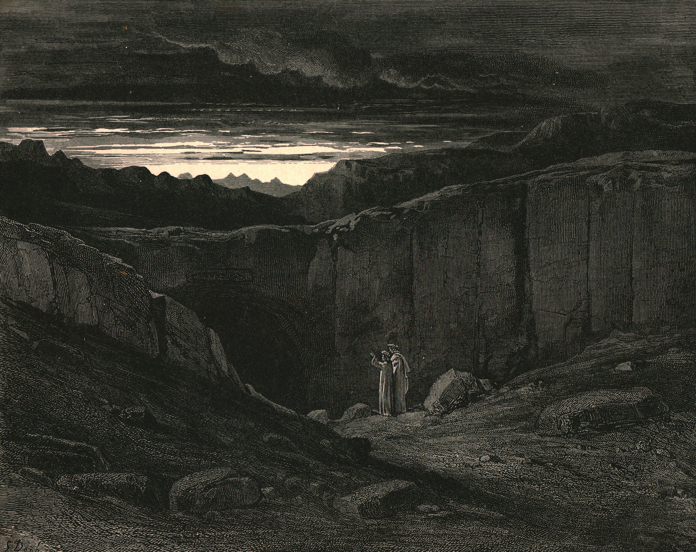  Illustration from Inferno, the first part of “The Divine Comedy” by Dante Alighieri. Artist Gustave Doré. Photo by The Print Collector via Getty Images.