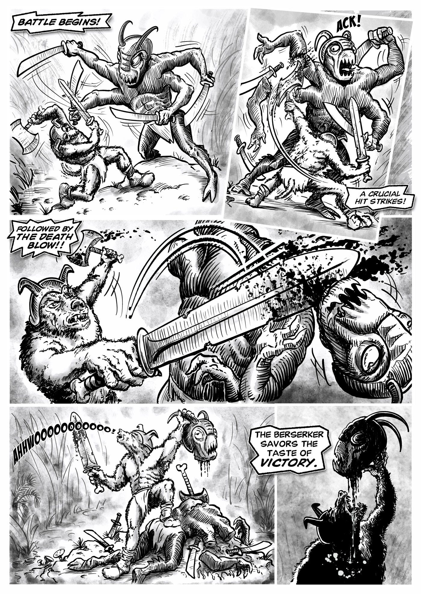 Zeke the Berserker Page 2 Comic by ER Flynn