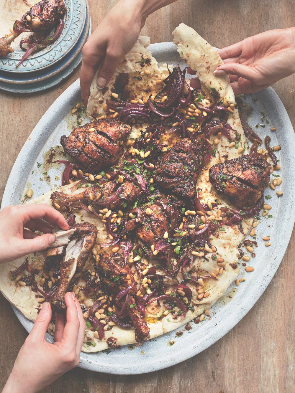 Mussakhan (Roast Chicken with Sumac and Red Onions)