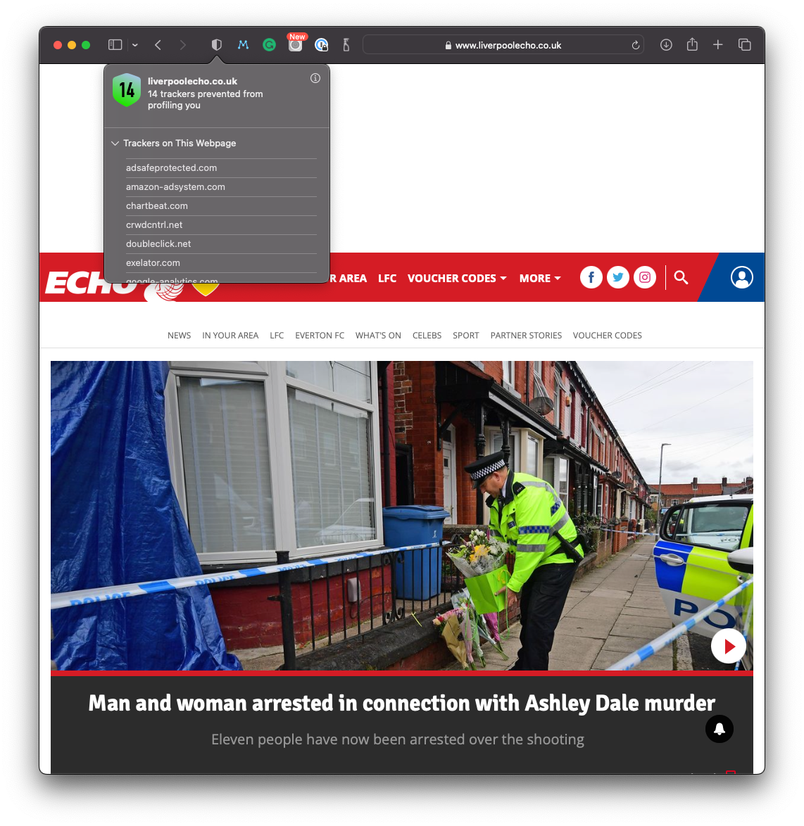 Liverpool Echo website: Modern day trackers.