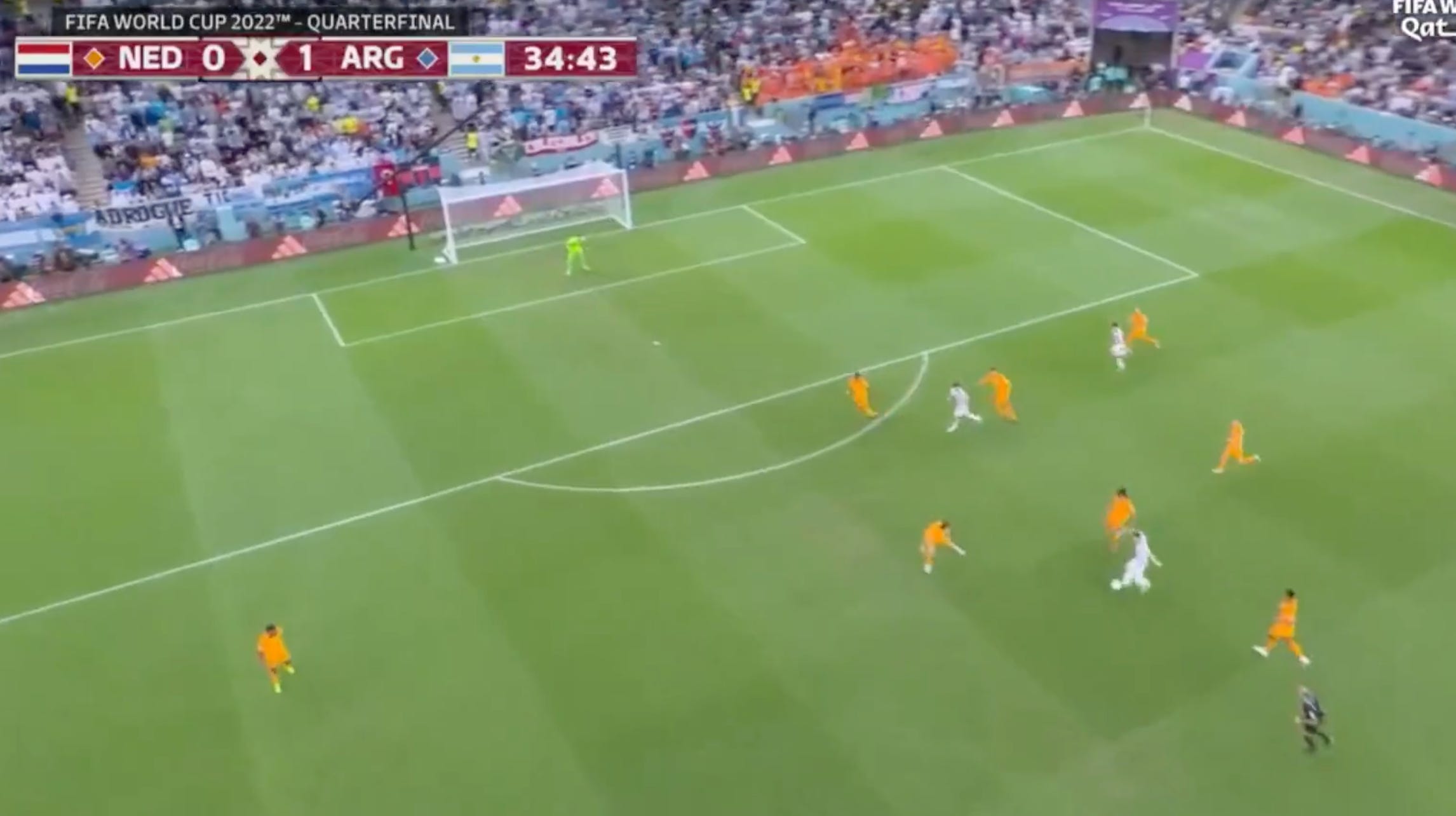 Messi has amazing assist vs. Netherlands at World Cup