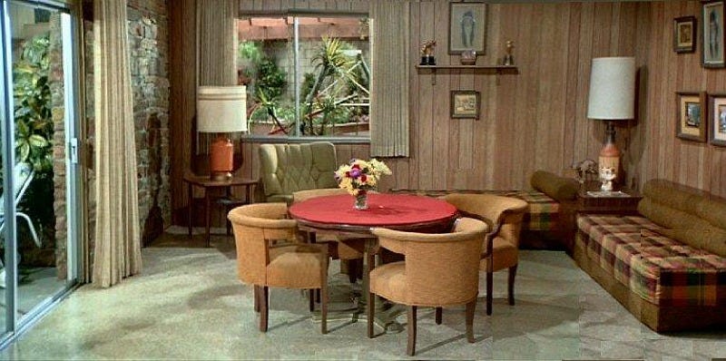 Family Room in the Brady Bunch house
