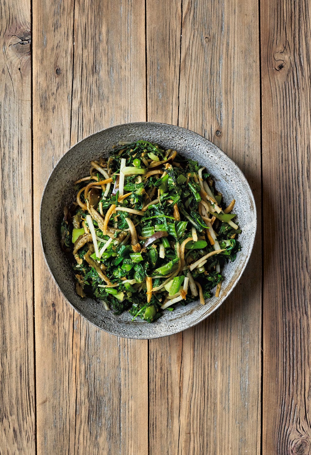Ginger-Infused Greens and Vegetables