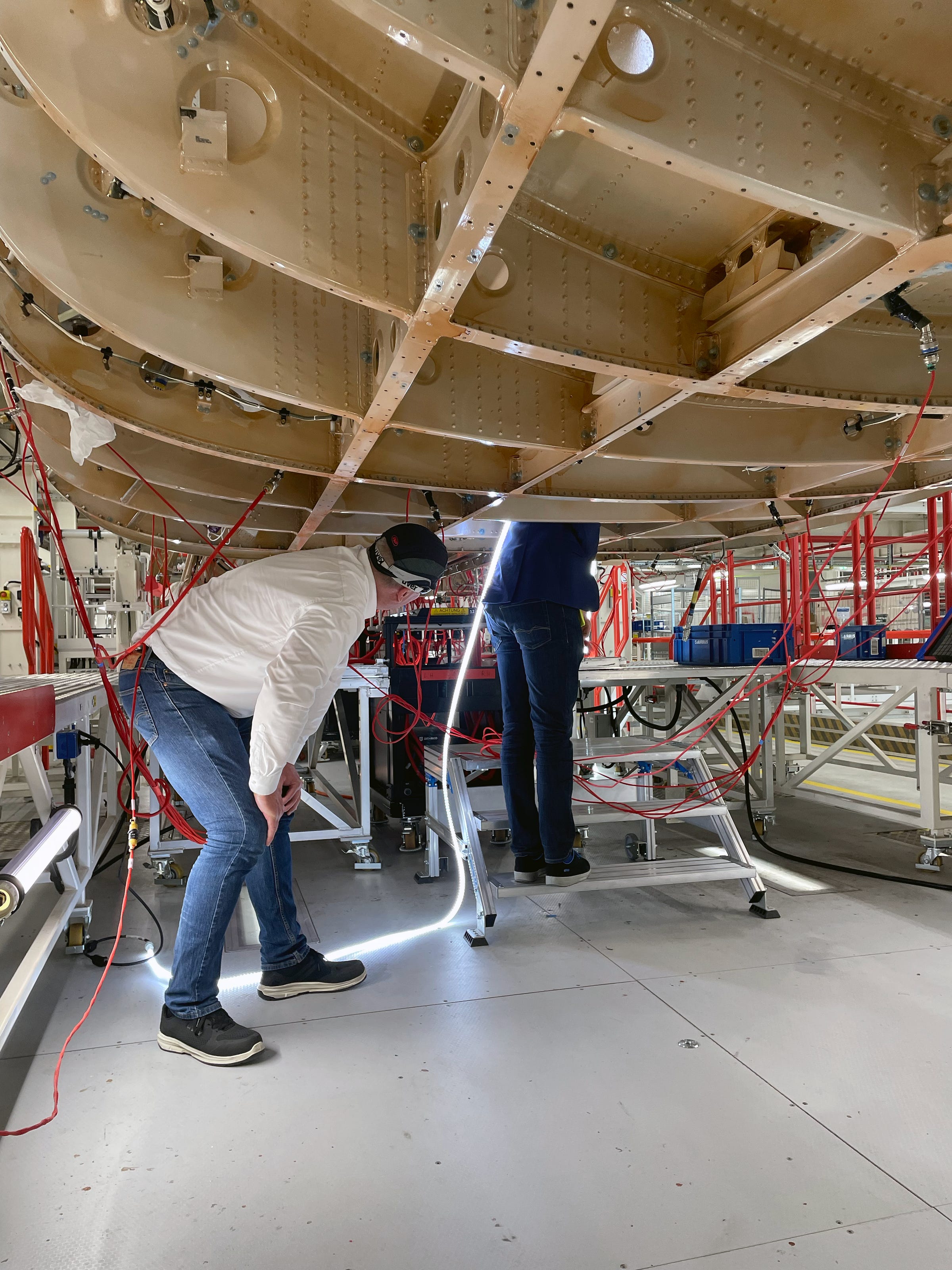 Tom Inside Airbus A321XLR Fuel Tank