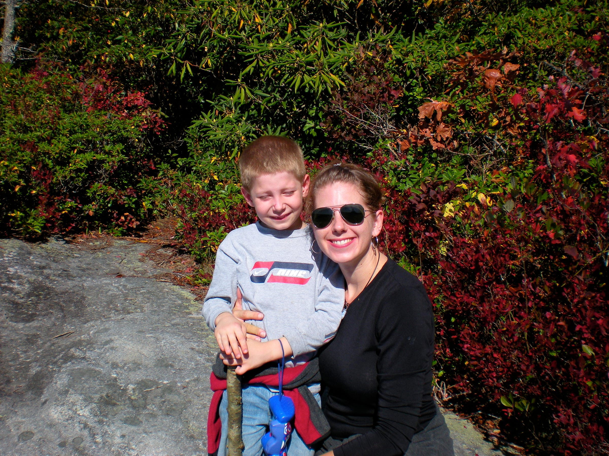 Heather and Evan on a hike