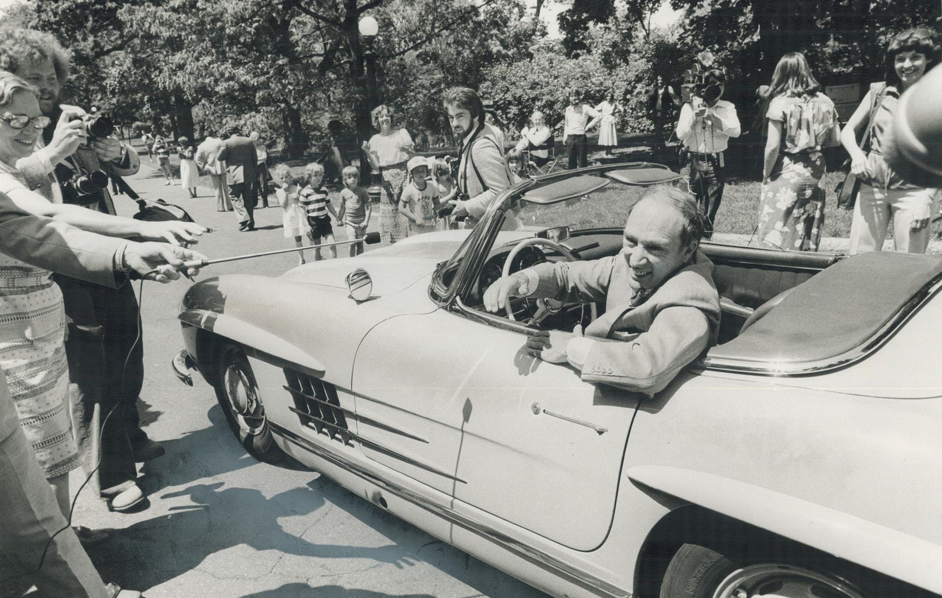 Pierre Trudeau pilots his Mercedes instead of the ship of state as he  arrives for the transfer of power – All Items – Digital Archive : Toronto  Public Library