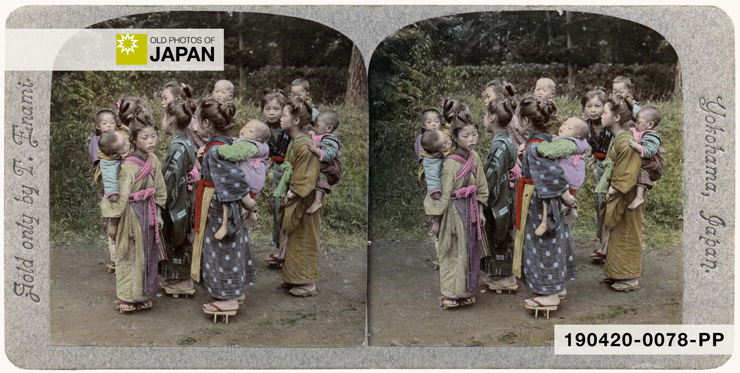 Hand colored stereoview by Enami, ca. 1900s