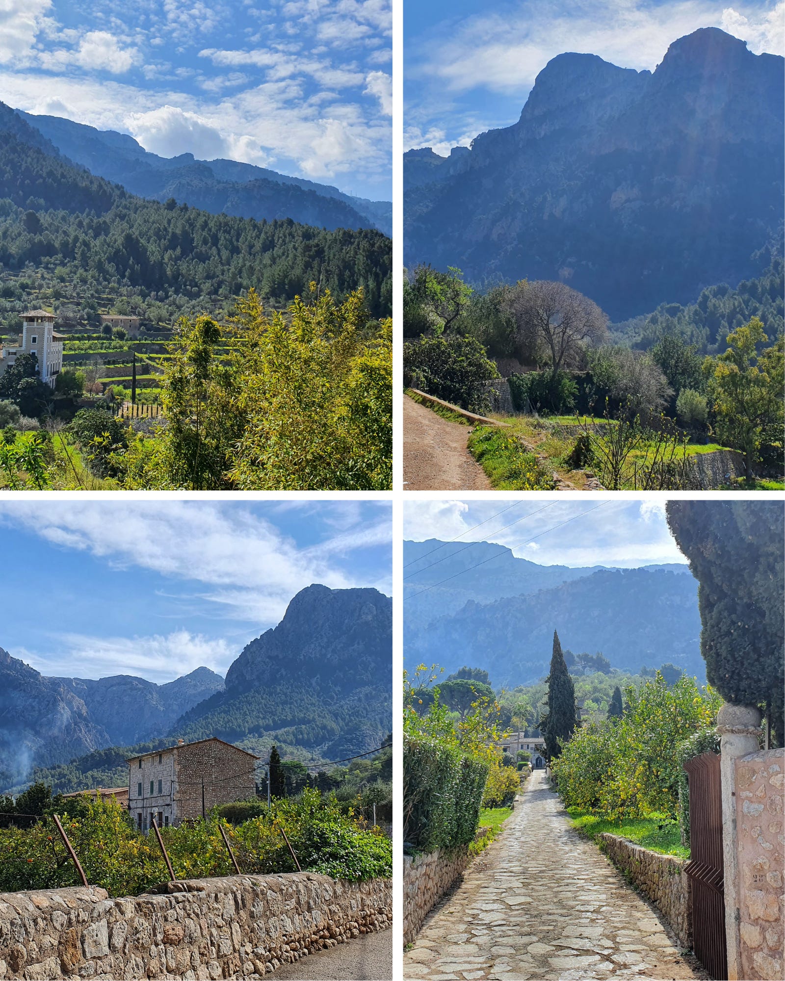Scenes on the road from Soller to Biniaraix