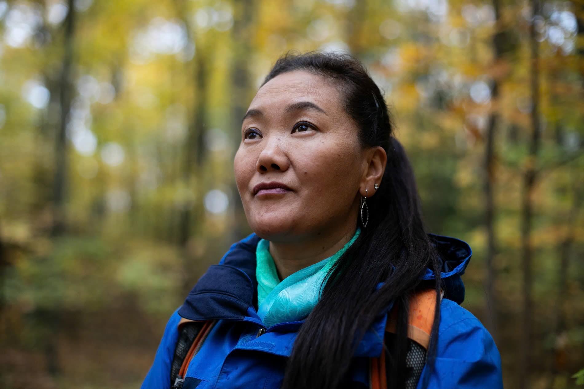 Lhakpa Sherpa in Talcott Mountain state park, Connecticut. © Kayana Szymczak/The Guardian