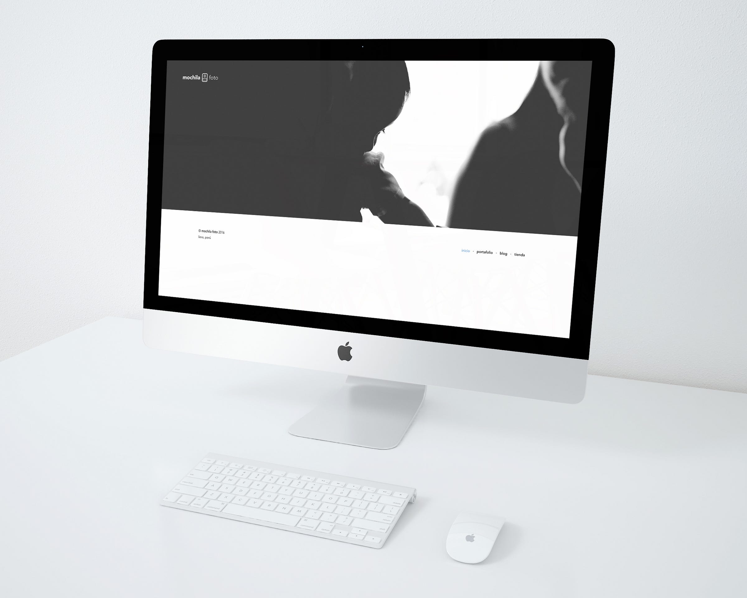 Laura’s photography studio website in 2016 shown on a mac device