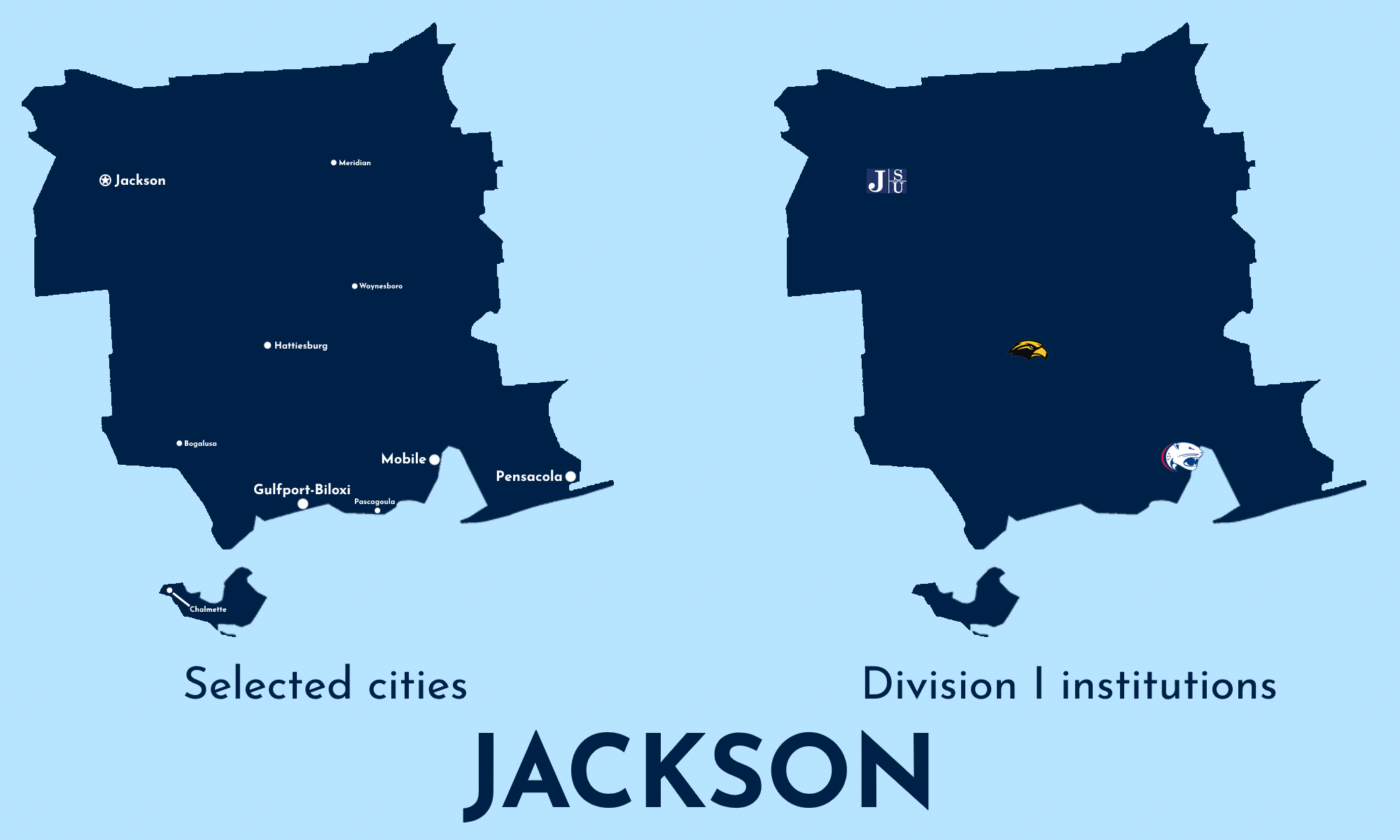 Map of Jackson