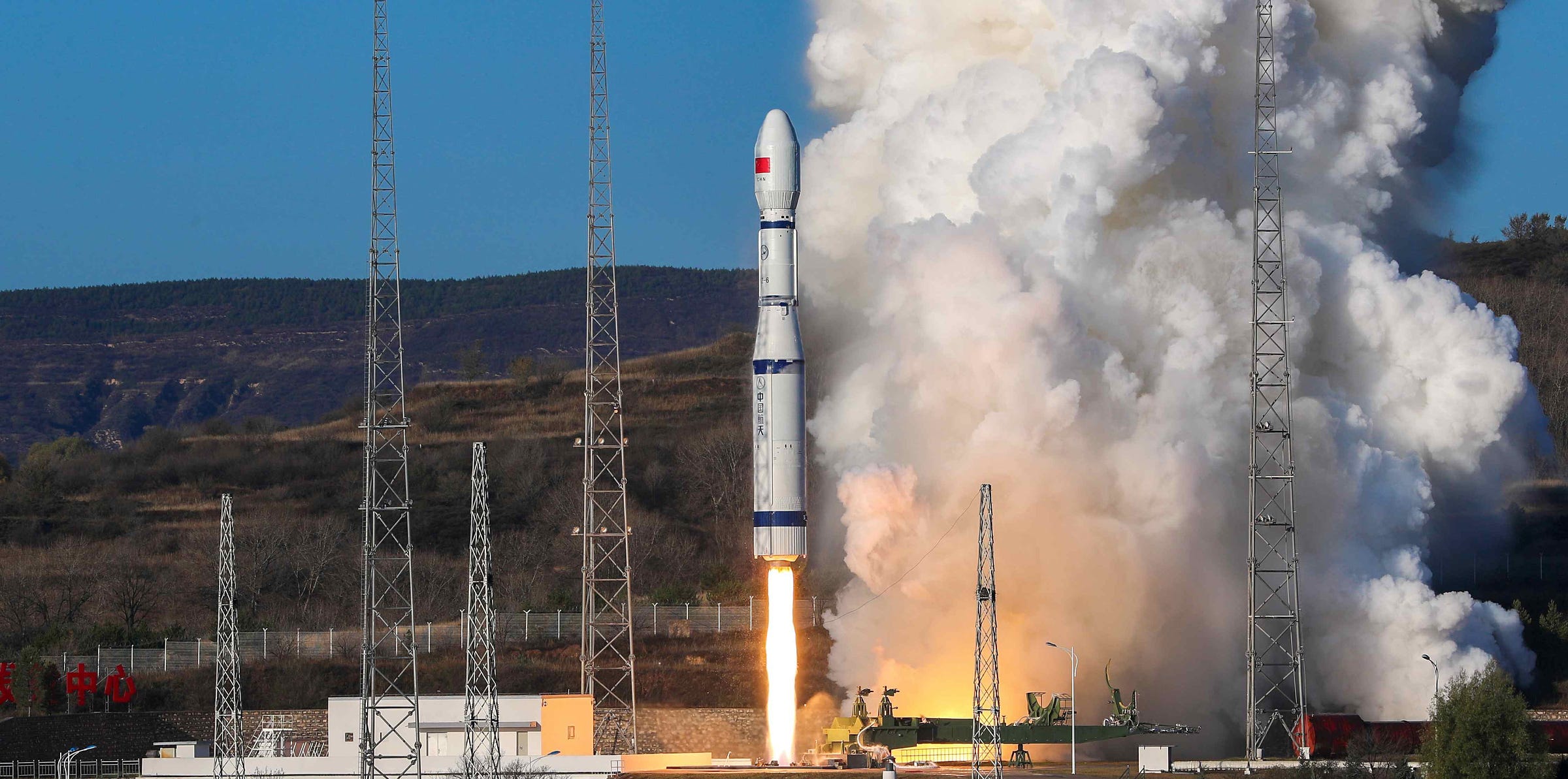 The Long March 6 Y13 vehicle lifting off from Launch Complex 16 at the Taiyuan Satellite Launch Center.