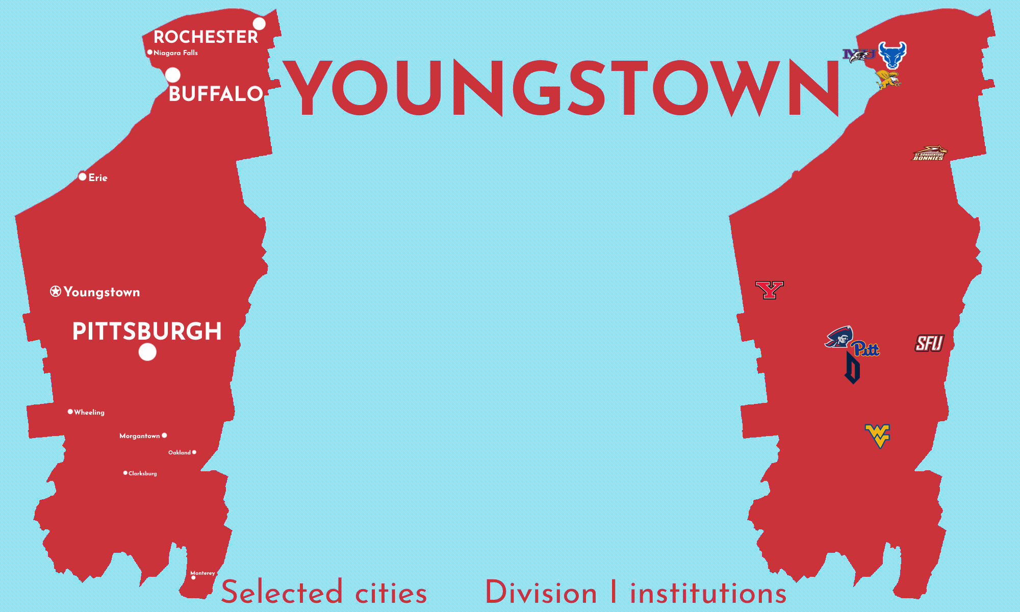 Map of Youngstown