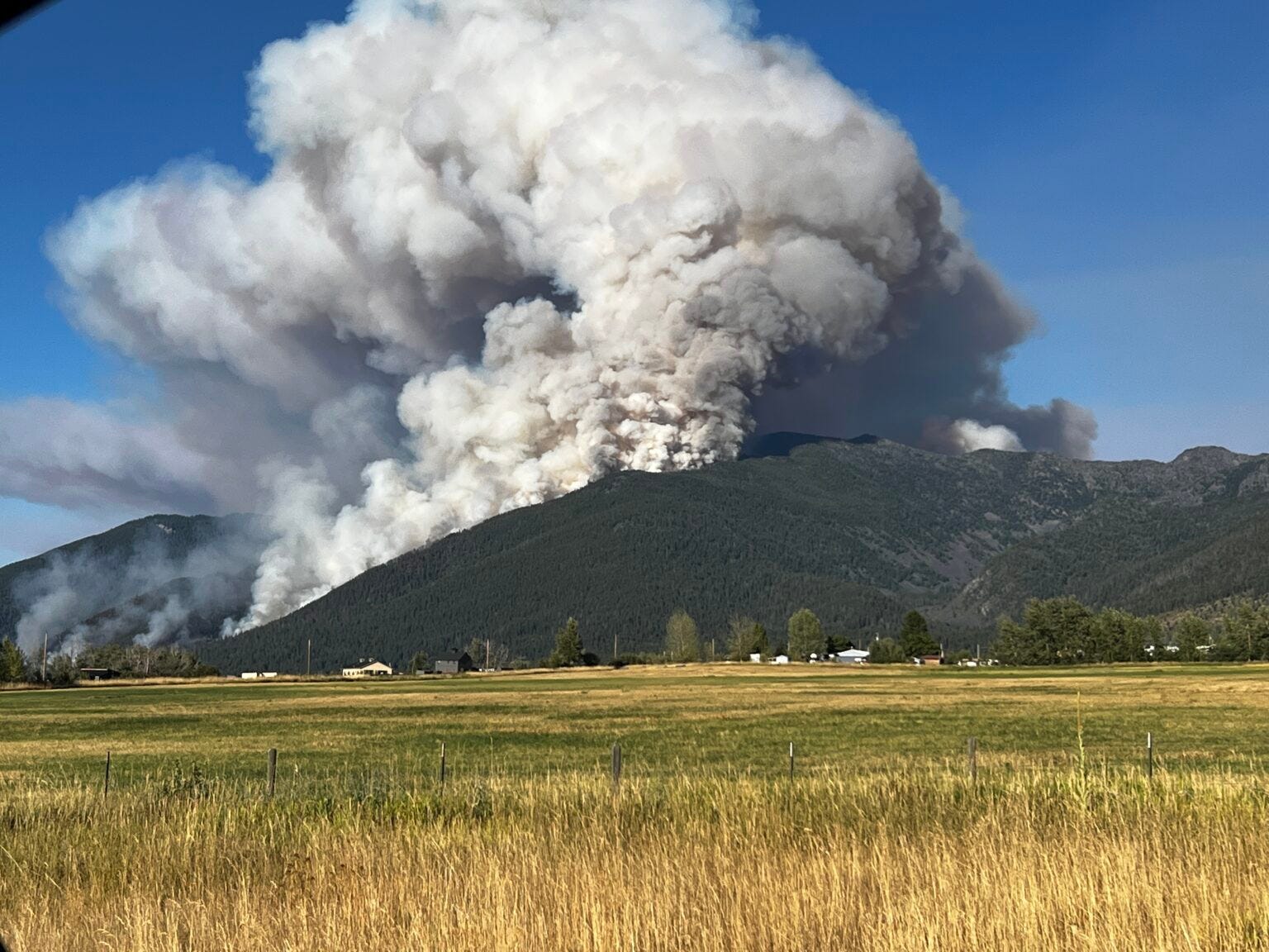 The Big Knife Fire outside of Arlee, Montana, on the afternoon of Sunday, July 30, 2023.