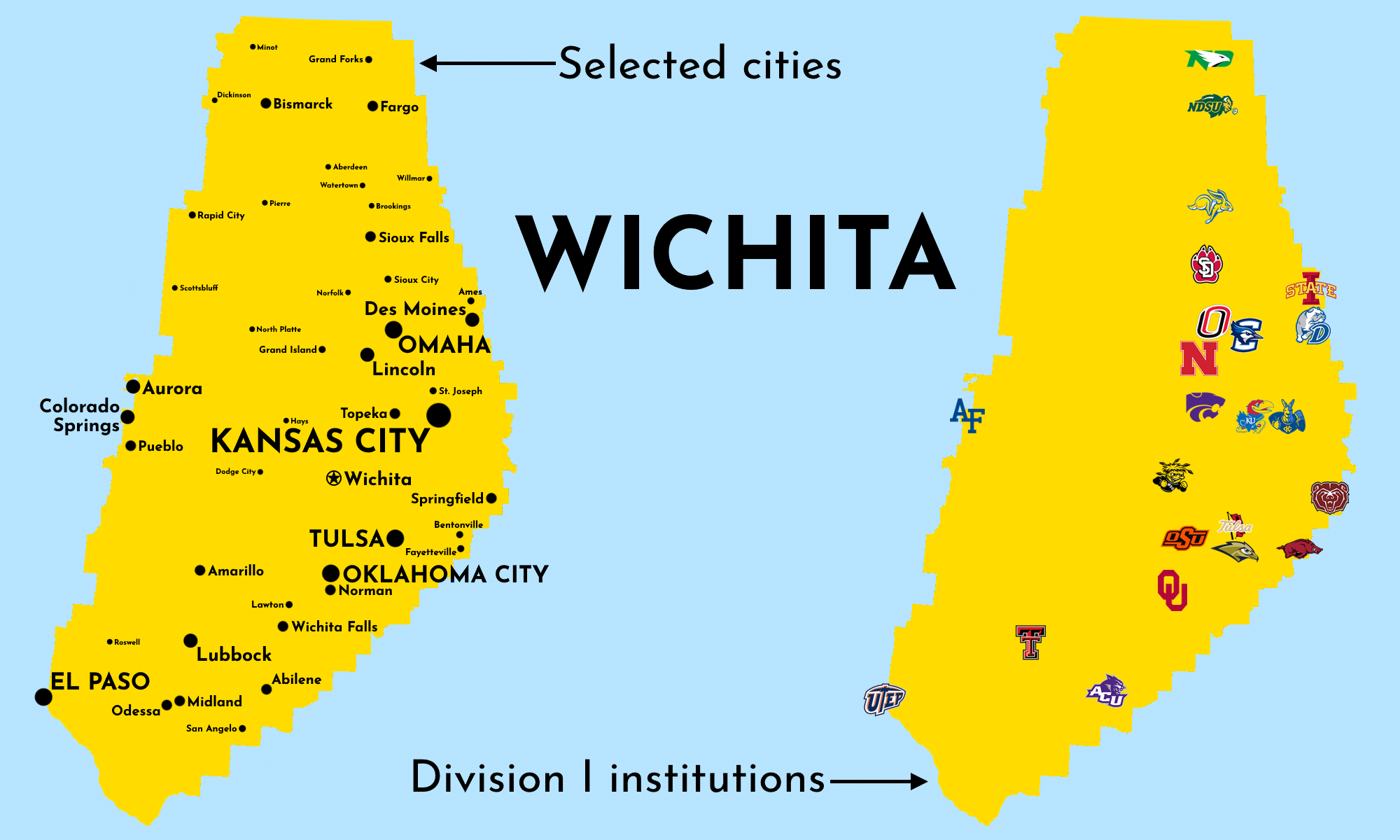 Map of Wichita