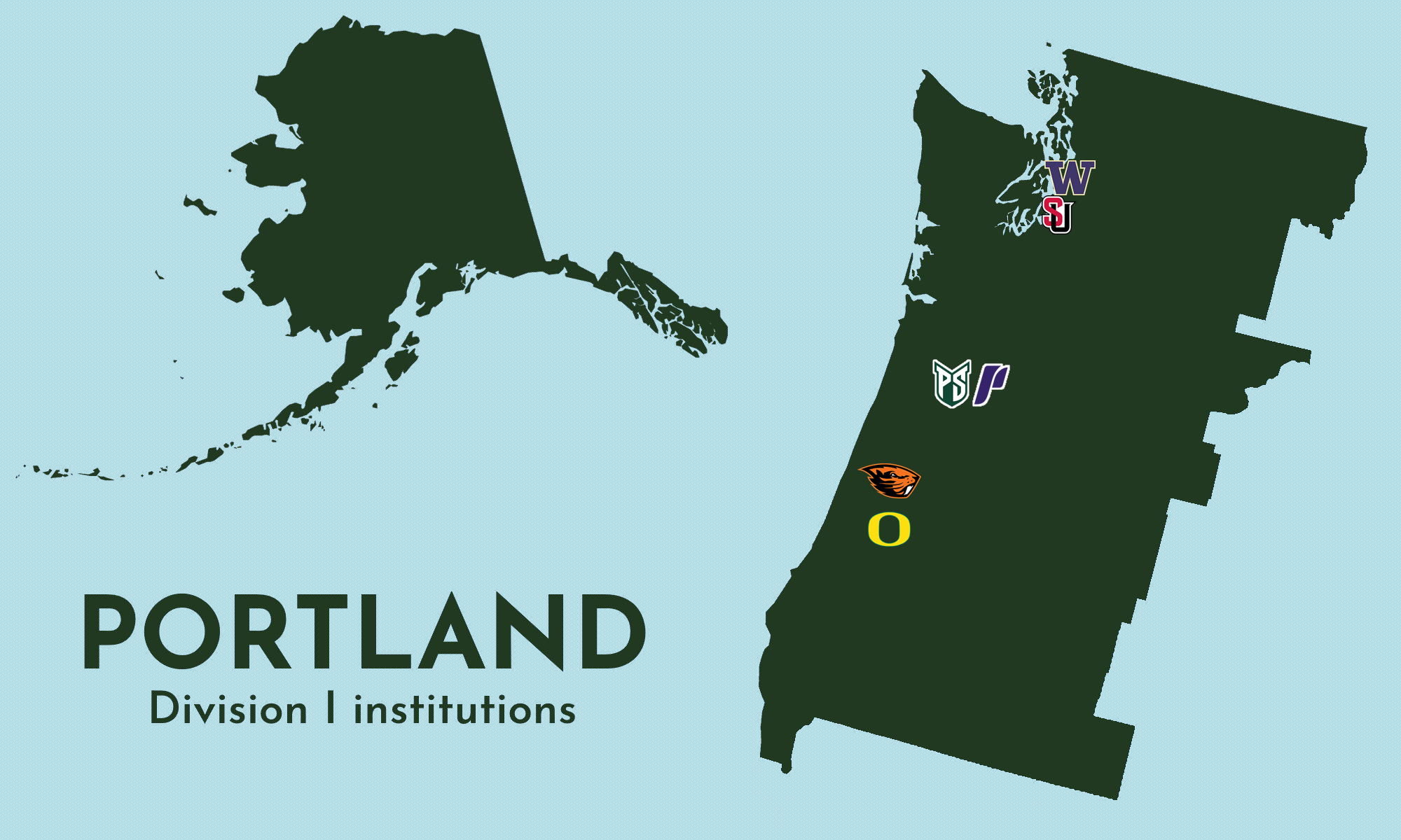 Map of Portland schools