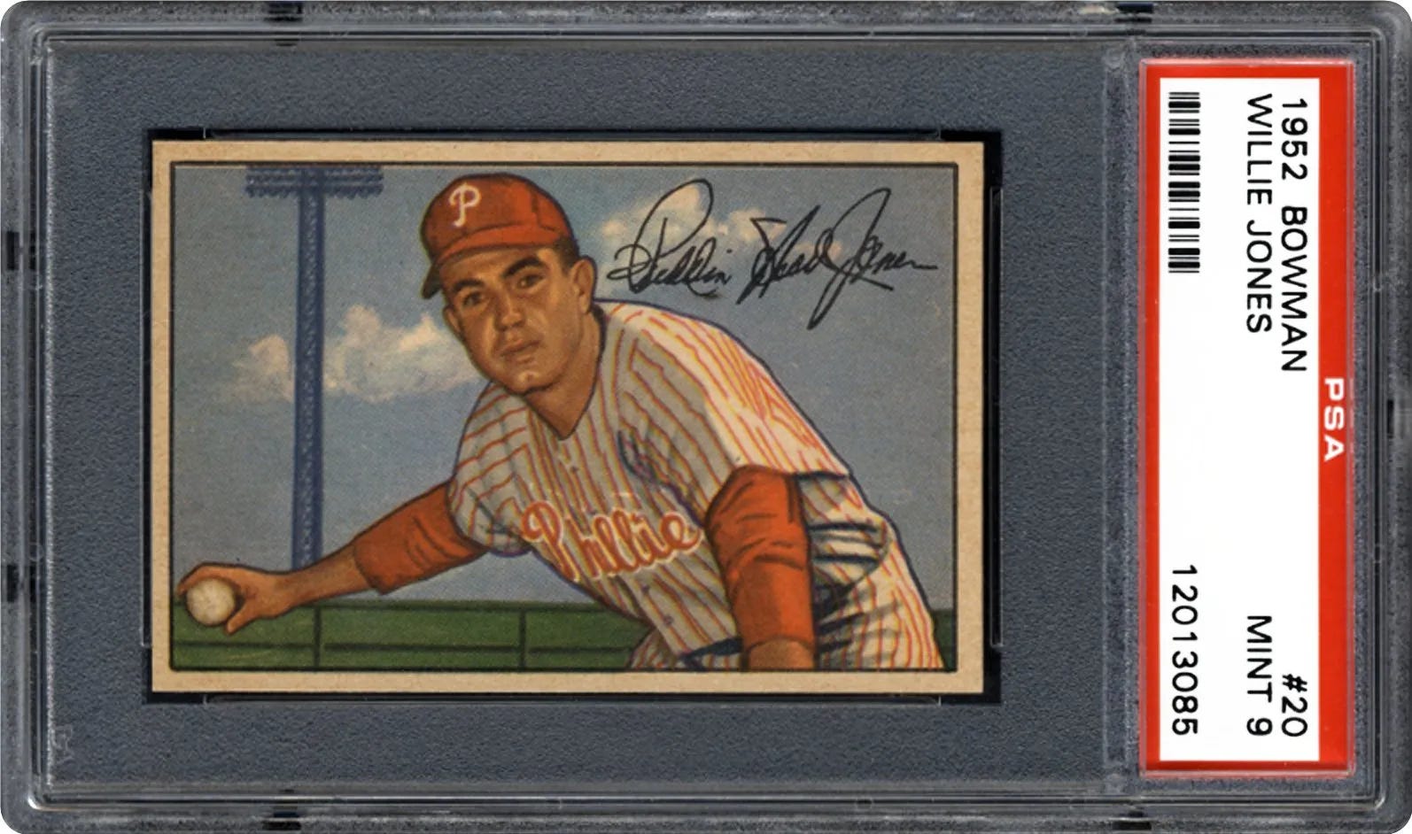 1952 Bowman Puddin Head Willie Jones PSA 9