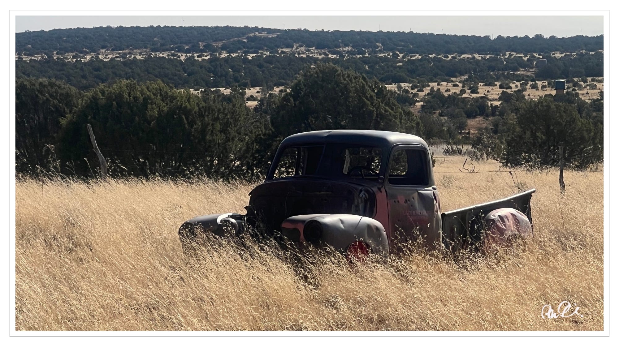Vintage truck ruins, NM desert plains