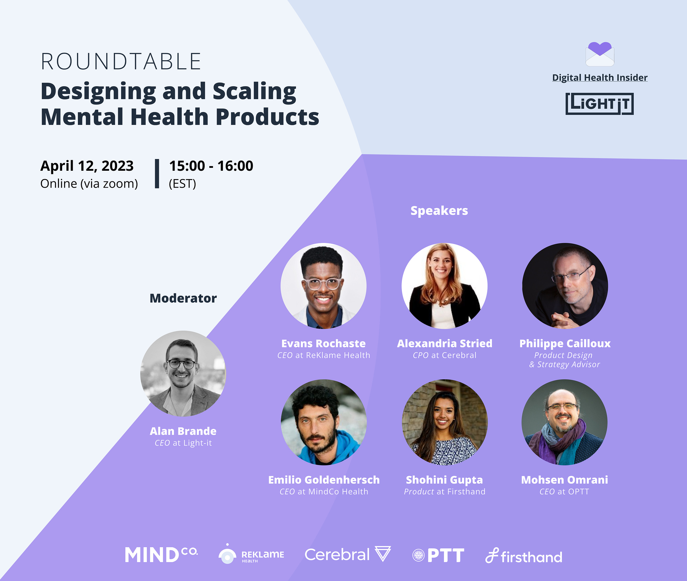 Designing and Scaling Mental Health Products Roundtable | Digital Health Insider | April 2023.