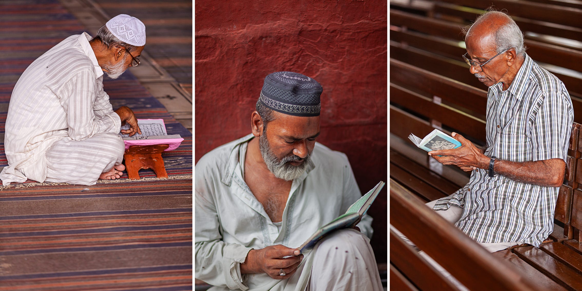 Djamaa Masjid, Delhi, India. Nizammudin Darga, Delhi, India. Kuala Lumpur, Malaysia. © Gavin Gough