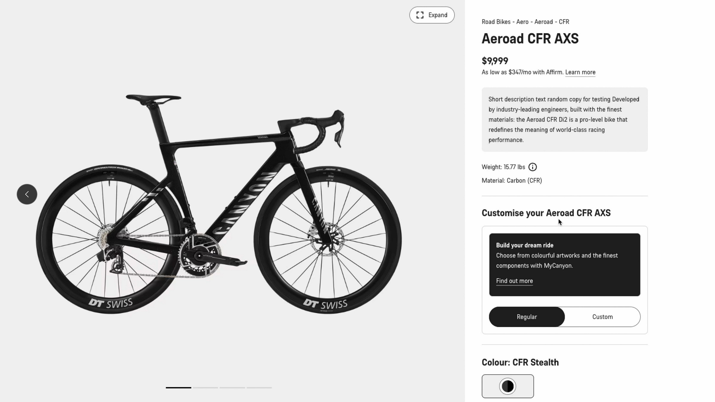 Canyon MyCanyon online configurator