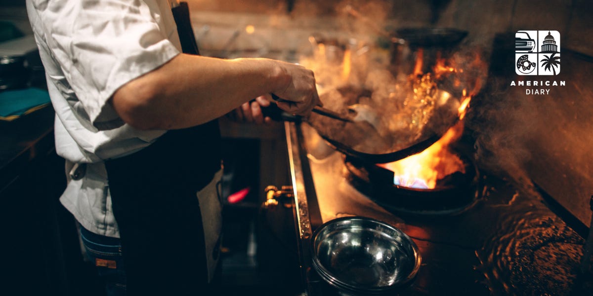 Stir-fry sounds and scents