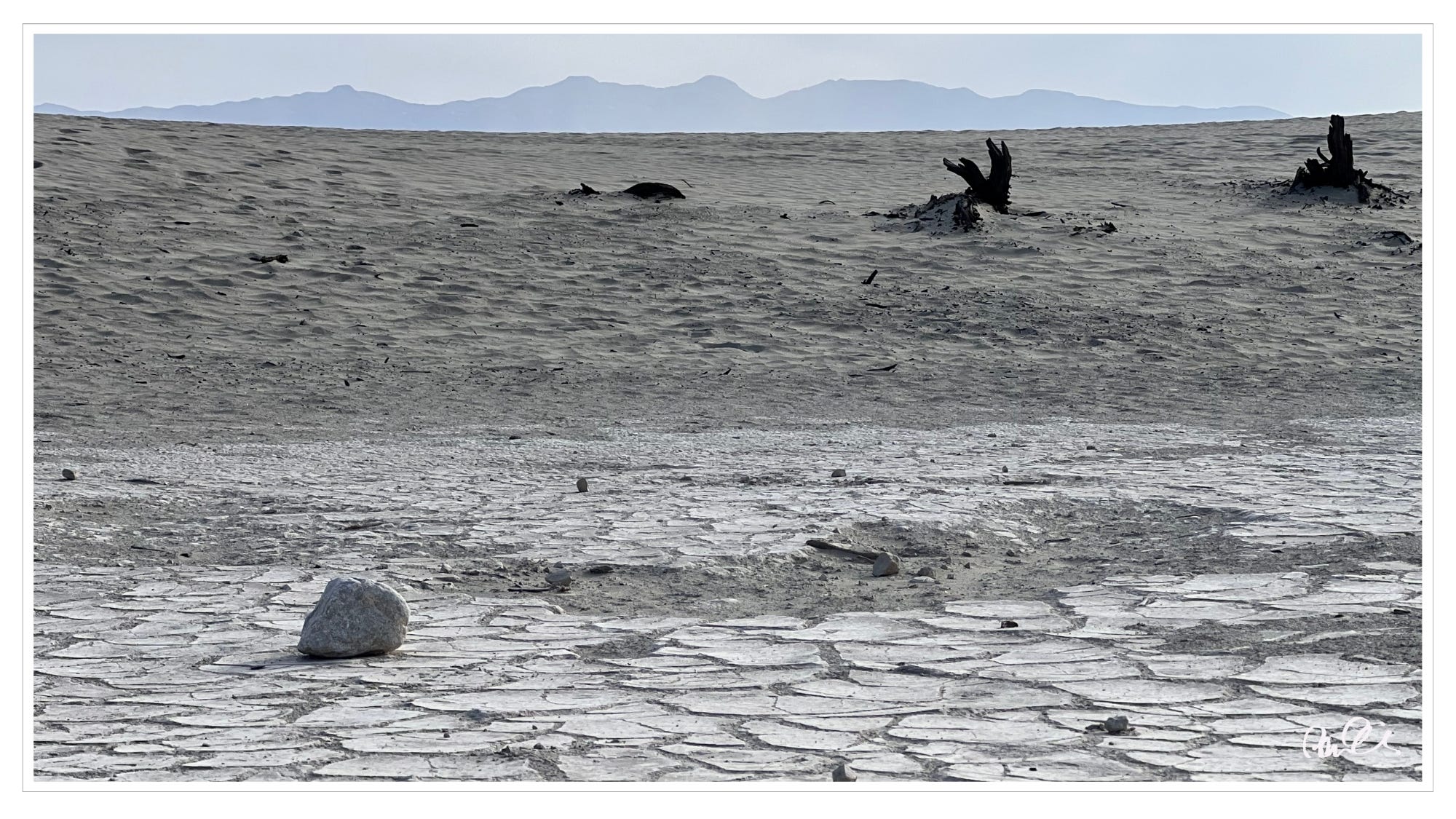 Parched Earth, white sand, Death Valley National Park