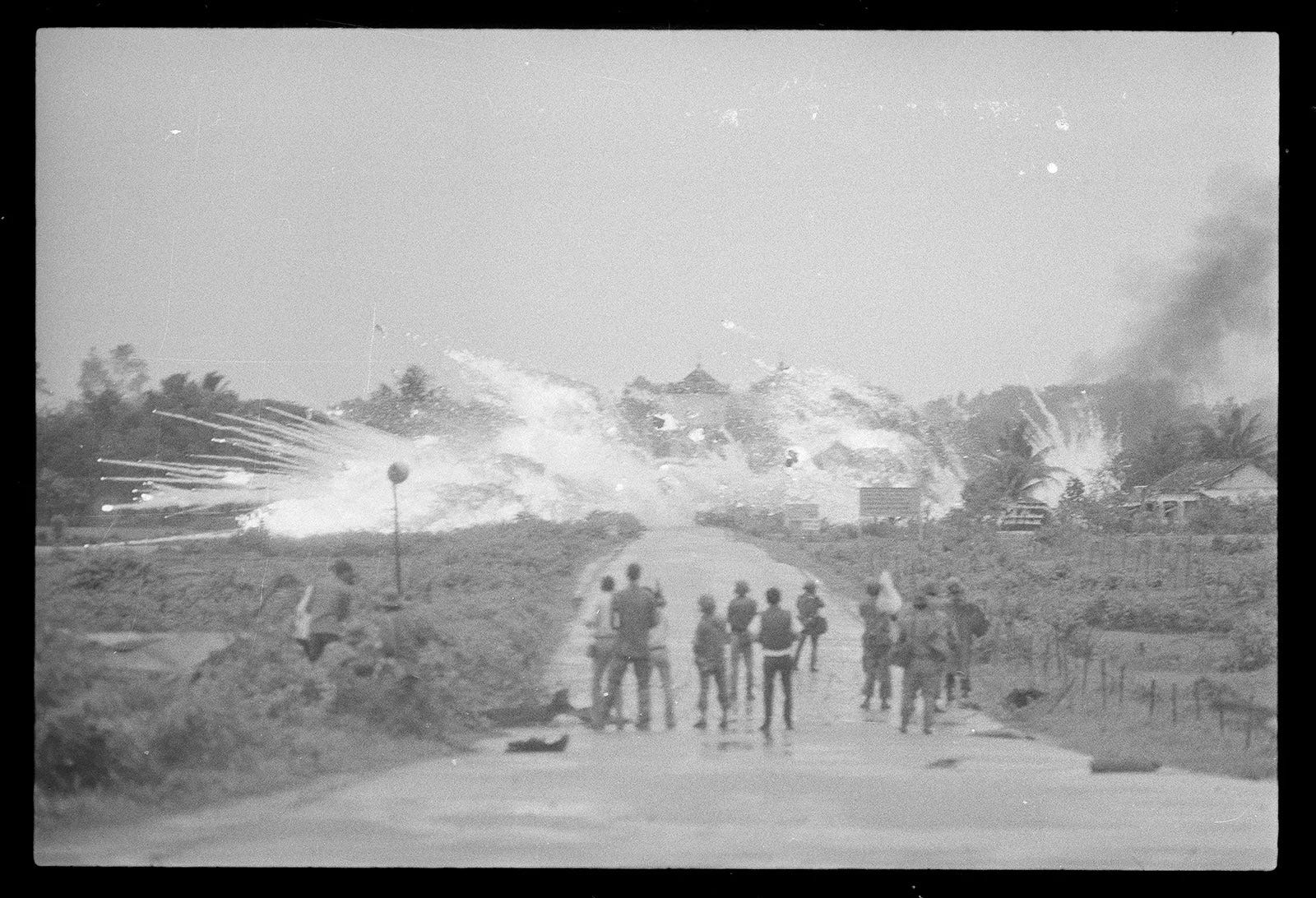 Explosions at Trang Bang, 8 June 1972. Photo by Nick Ut