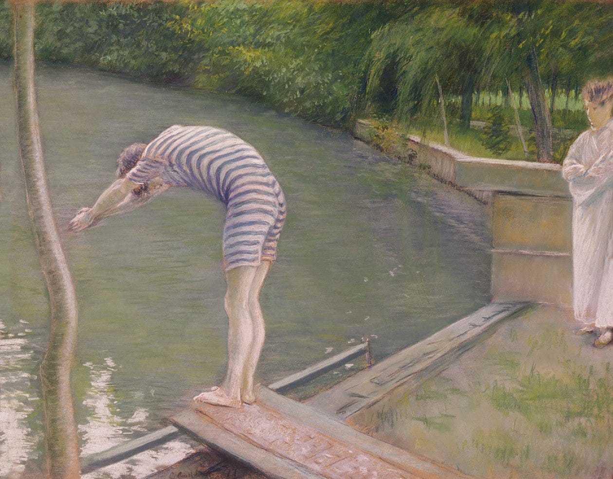 The Bather, or The Diver by Gustave Caillebotte