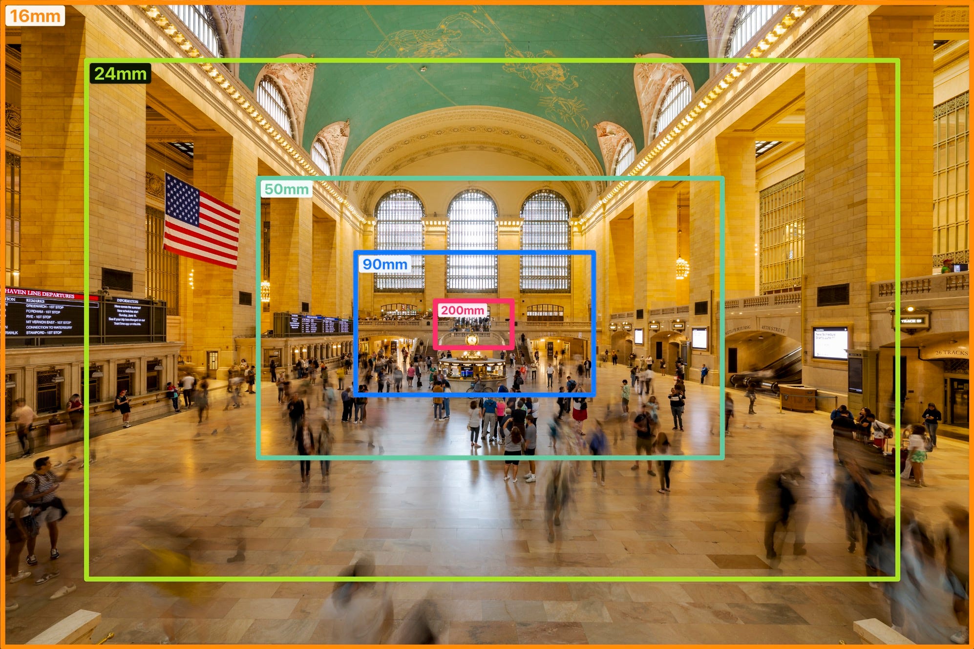 Grand Central Station Concourse, 2 sec, f/8, ISO50, 15mm