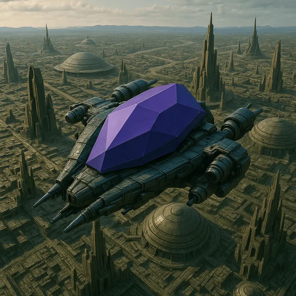 Obsidian Space Ship - Image Crafted by Author with ChatGPT
