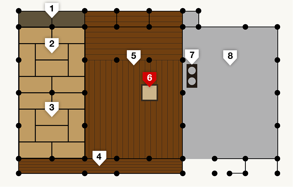 Floor plan of a basic minka