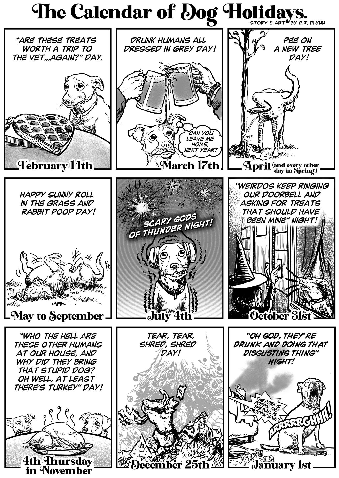 The Calendar of Dog Holidays Comic by E.R. Flynn