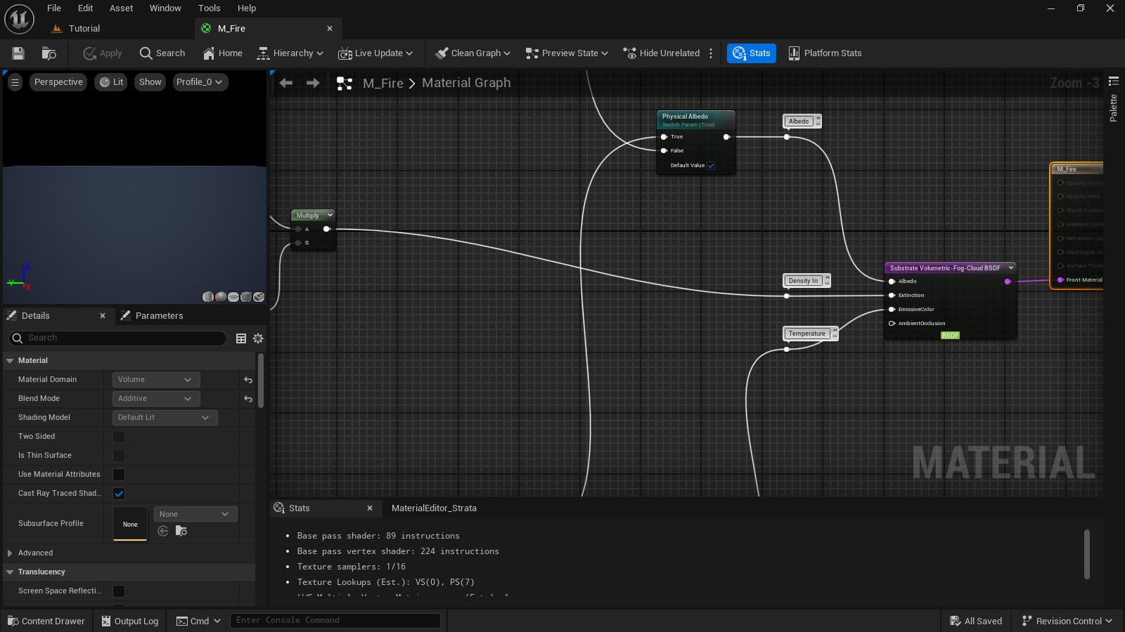 Substrate volume shading.