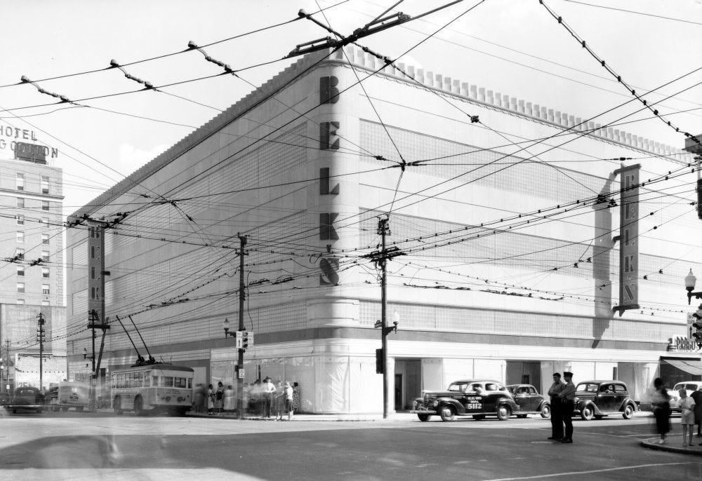 old art deco belk's store in greensboro