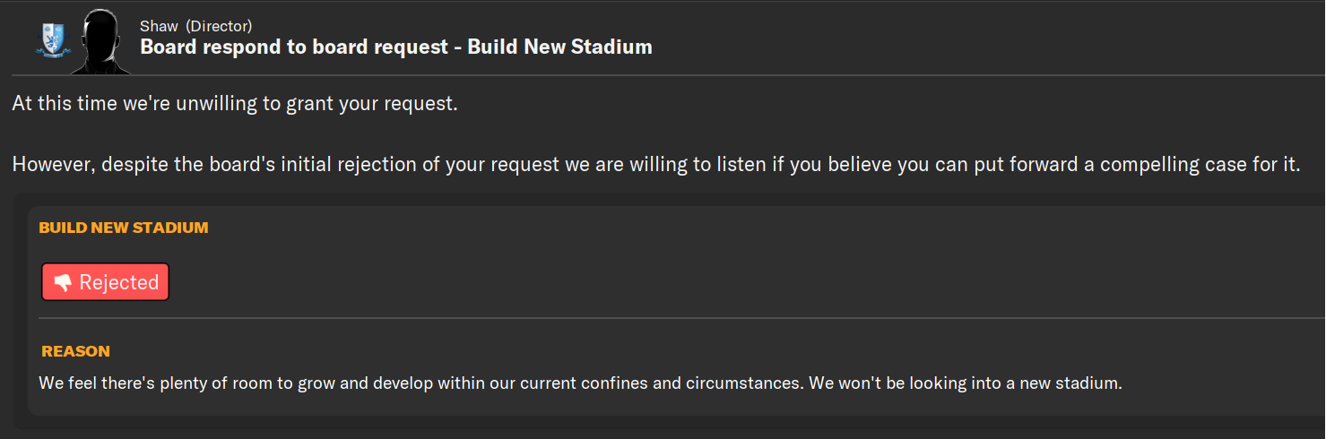 Football Manager Stadium Issues