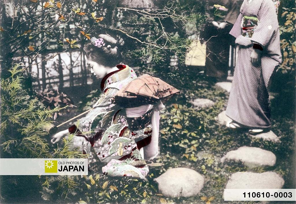 Japanese tea ceremony temizu, 1907