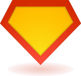 bright superhero symbol vector